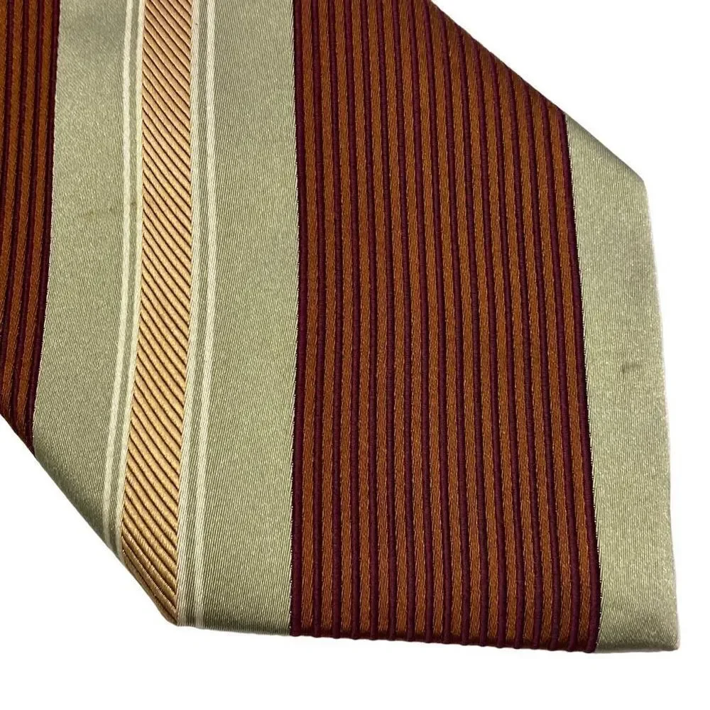 Henry Jacobson Silk Blend Neck Tie Diagonal Stripes